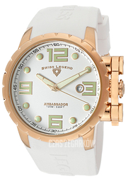 Swiss Legend Ambassador Biały/Guma Ø47 mm SL-30021-RG-02