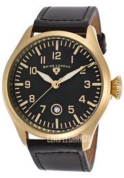 Swiss Legend Pioneer Czarny/Skóra Ø46 mm SL-30331-YG-01