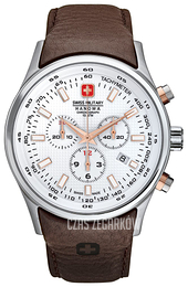 Swiss Military Sport Biały/Skóra Ø44 mm 06-4156.04.001.09