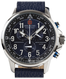 Swiss Military Sport Niebieski/Skóra Ø46 mm 06-4297.04.003