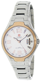 Swiss Military Dress Biały/Stal Ø32 mm 06-7167.7.04.001.09