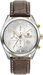 Swiss Military Hanowa Srebrny/Skóra Ø43 mm 06.4316.04.001.02