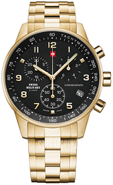 Swiss Military Chrono Czarny/Stal w odcieniu złota Ø41 mm SM34012.12