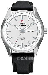 Swiss Military by Chrono Chrono Srebrny/Skóra Ø44 mm SM34027.06