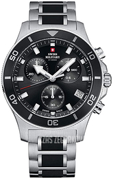 Swiss Military Chrono Czarny/Stal Ø42.5 mm SM34067.01