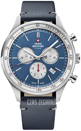 Swiss Military Chrono Niebieski/Skóra Ø42 mm SM34081.08