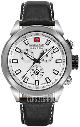 Swiss Military Hanowa Platoon Chrono Night Vision Biały/Skóra Ø45 mm SMWGC2100201