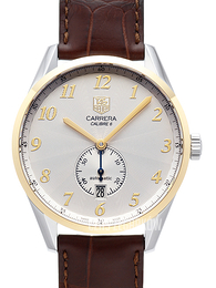 TAG Heuer Carrera Calibre 6 Heritage Automatic Srebrny/Skóra Ø39 mm WAS2150.FC6181