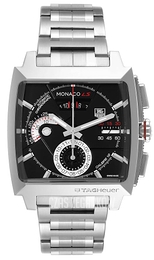 TAG Heuer Monaco Calibre 12 Ls Automatic Chronograph Czarny/Stal 40.5x40.5 mm CAL2110.BA0781