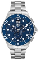 TAG Heuer Aquaracer Grande Date Chronograph Niebieski/Stal Ø43 mm CAN1011.BA0821