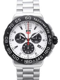 TAG Heuer Formula 1 Chronograph 42 mm Biały/Stal Ø42 mm CAU1111.BA0858