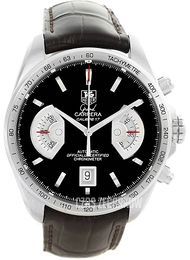TAG Heuer Grand Carrera Czarny/Skóra Ø43 mm CAV511A.FC6231