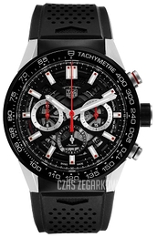 TAG Heuer Carrera Czarny/Guma Ø45 mm CBG2A10.FT6168