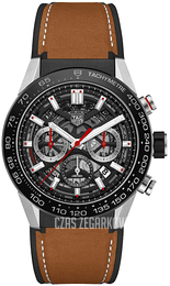TAG Heuer Carrera Czarny/Guma Ø45 mm CBG2A10.FT6169