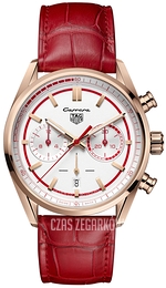 TAG Heuer Carrera X Biały/Skóra Ø42 mm CBN2045.FC8316