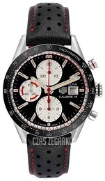 TAG Heuer Carrera Czarny/Skóra Ø41 mm CV201AP.FC6429