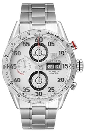 TAG Heuer Carrera Calibre 16 Day Date Automatic Chronograph Srebrny/Stal Ø43 mm CV2A11.BA0796