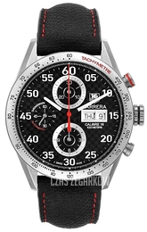 TAG Heuer Carrera Czarny/Skóra Ø43 mm CV2A80.FC6256