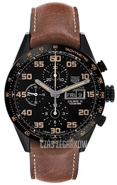 TAG Heuer Carrera Czarny/Skóra Ø43 mm CV2A84.FC6394