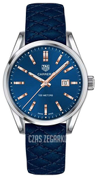 TAG Heuer Carrera Lady Niebieski/Skóra Ø39 mm WAR1112.FC6391