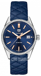 TAG Heuer Carrera Lady Niebieski/Skóra Ø39 mm WAR1114.FC6391