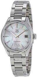 TAG Heuer Carrera Lady Quartz Biały/Stal Ø32 mm WAR1311.BA0778