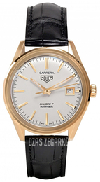 TAG Heuer Carrera Biały/Skóra Ø39 mm WAR2140.FC8159
