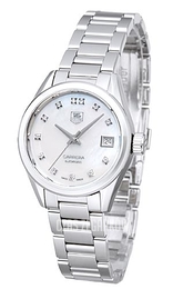 TAG Heuer Carrera Biały/Stal Ø28 mm WAR2414.BA0776