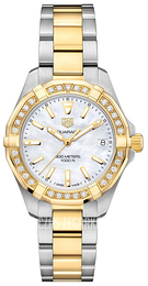 TAG Heuer Aquaracer Lady Biały/18 karatowe żółte złoto Ø32 mm WBD1321.BB0320