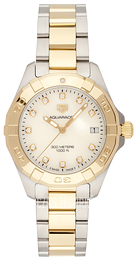 TAG Heuer Aquaracer Lady Biały/18 karatowe żółte złoto Ø32 mm WBD1322.BB0320