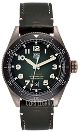TAG Heuer Autavia Zielony/Skóra Ø42 mm WBE5190.FC8268