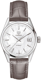 TAG Heuer Carrera Lady Biały/Skóra Ø36 mm WBK2311.FC8258