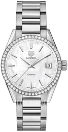 TAG Heuer Carrera Lady Biały/Stal Ø36 mm WBK2316.BA0652