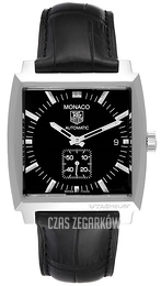TAG Heuer Monaco Calibre 6 Automatic Czarny/Skóra 37x37 mm WW2110.FC6177