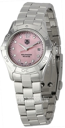 TAG Heuer Aquaracer 27 mm Diamond Dial Różowy/Stal Ø27 mm WAF141A.BA0824