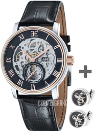 Thomas Earnshaw Westminster Czarny/Skóra Ø42 mm ES-8041-04-Set-Cufflinks