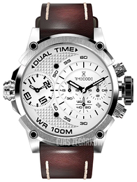 Timecode Marconi 1896 Biały/Skóra Ø46 mm TC-1002-02