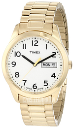 Timex Classic Elevated Biały/Stal w odcieniu złota Ø35 mm T2N064
