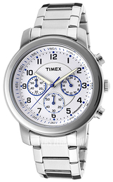 Timex Premium Collction Biały/Stal Ø42 mm T2N167