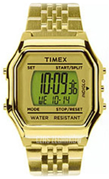 Timex Ekran LCD/Stal w odcieniu złota T2N288