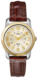 Timex Classic Elevated Szampański/Skóra Ø27 mm T2N436