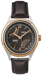Timex Czarny/Skóra Ø42 mm T2N814DH