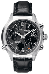Timex Intelligent Czarny/Skóra Ø43 mm T2N943