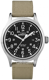 Timex Expedition Czarny/Skóra Ø42 mm T49962D7