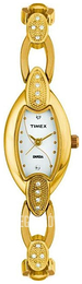 Timex Biały/Stal w odcieniu złota TI000K40400