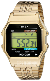 Timex Classic Ekran LCD/Stal w odcieniu złota TW2P48200AB