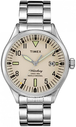 Timex Kremowy/Stal Ø38 mm TW2P84500BR
