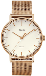 Timex Weekender Kremowy/Stal w kolorze różowego złota Ø37 mm TW2R26400