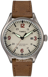 Timex Kremowy/Skóra Ø42 mm TW2R38600D7