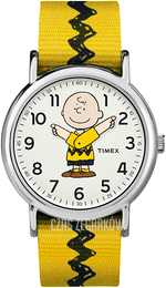 Timex Biały/Tkanina Ø38 mm TW2R41100